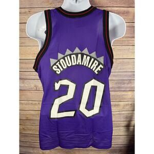 Damon Stoudamire Champion Toronto Raptors “Dino” Jersey – Purple – Size 40 – NBA